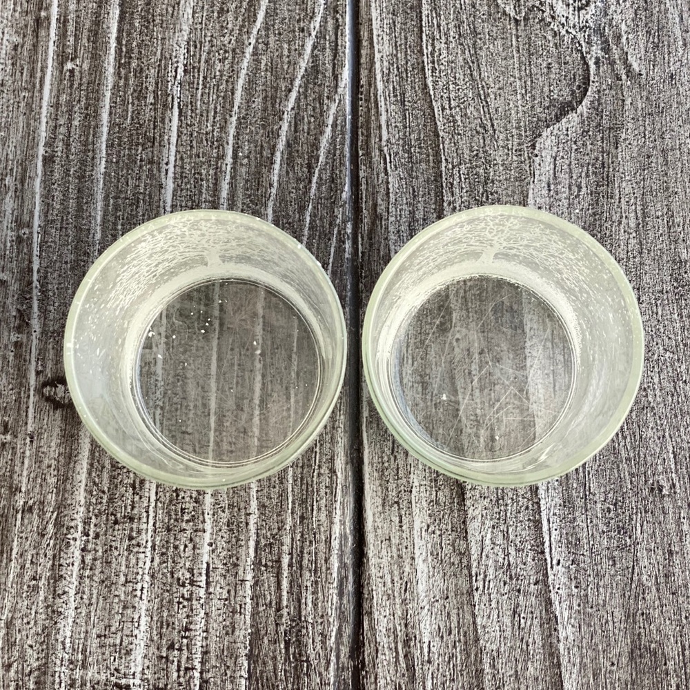 Winter White Christmas Frosted Votive Holders Set - Picture 3 of 3